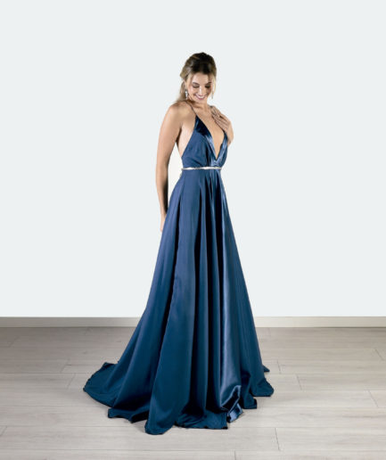 Vestido CHIARA AZUL MARINO