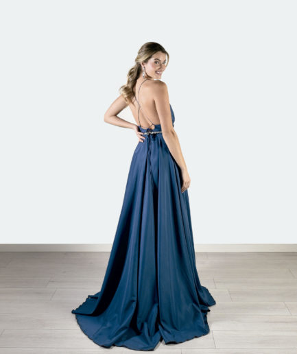 Vestido CHIARA AZUL MARINO