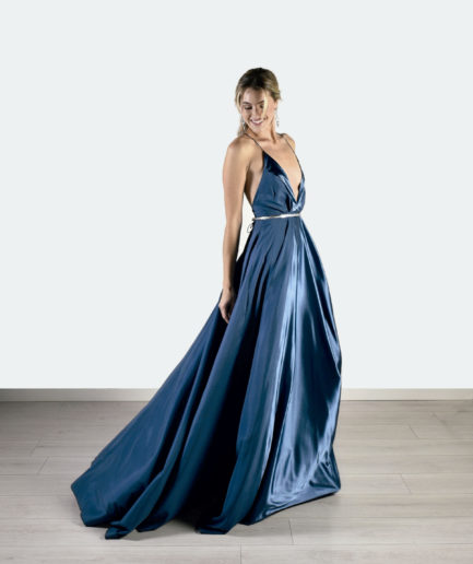 Vestido CHIARA AZUL MARINO