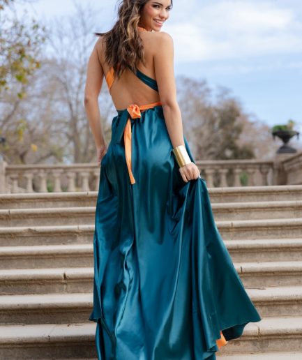 Vestido MULTIPOSICIÓN PARIS PETRÓLEO-CALABAZA